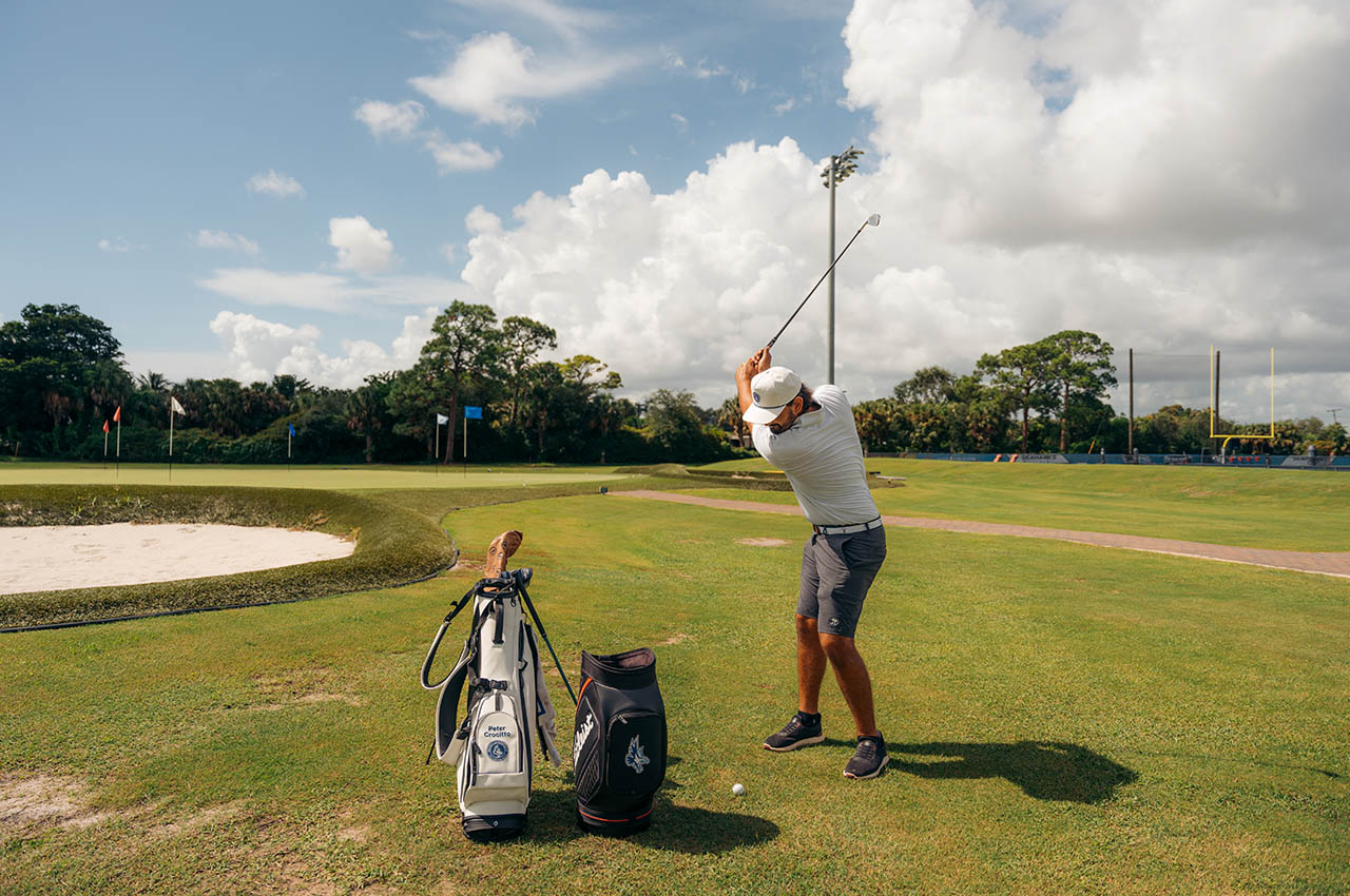 practice bunker and pitching area
